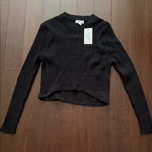 Calvin Klein Black Ribbed Hoodie